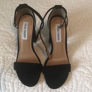 Steve Madden Carrson - Black Suede Heel - 8